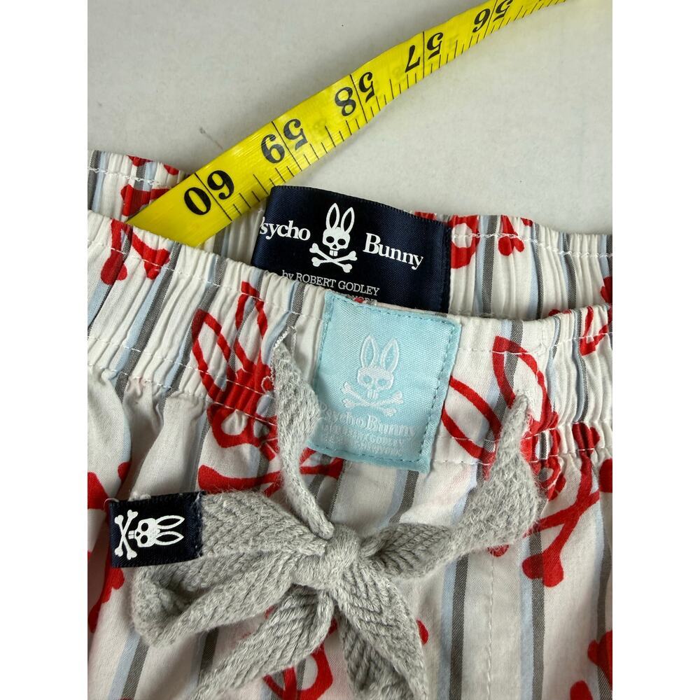 Psycho Bunny Men's Pajama Shorts - Red Logo - Size L - Picture 6 of 9